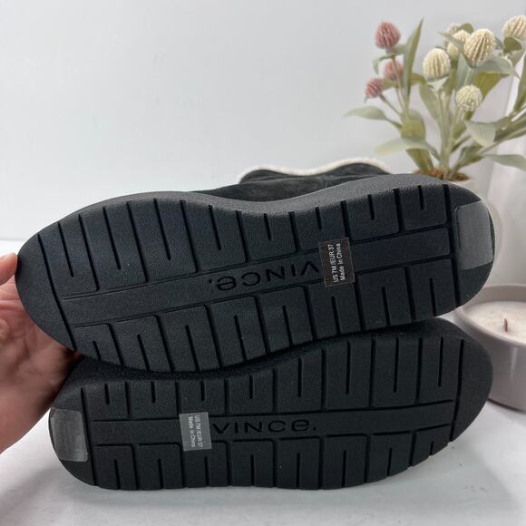 Vince Bellingham Platform Suede Shearling Snow Booties Black Women's 7M NWOB - Picture 7 of 9